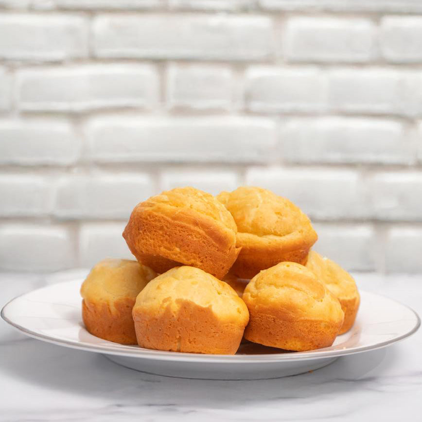 Cassava flour biscuits on a white plate