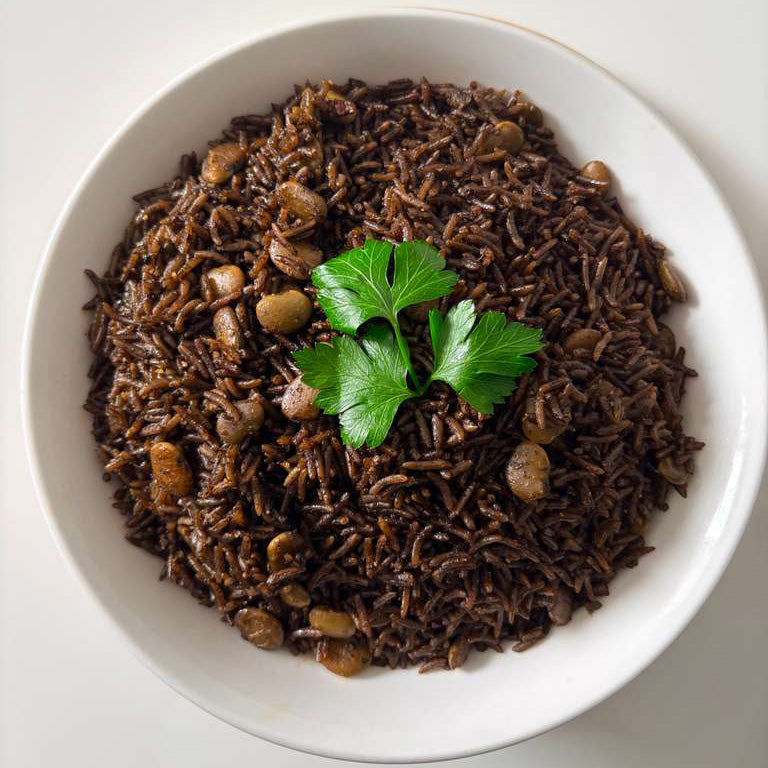 Diri Djon Djon | Black Mushroom Rice