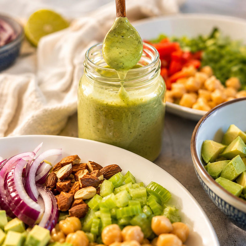 Tahini Dressing with Fresh Cilantro (Vegan)