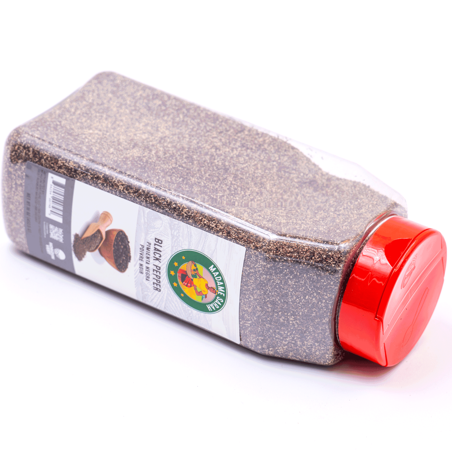 Madame Sarah Black Pepper bottle on its side