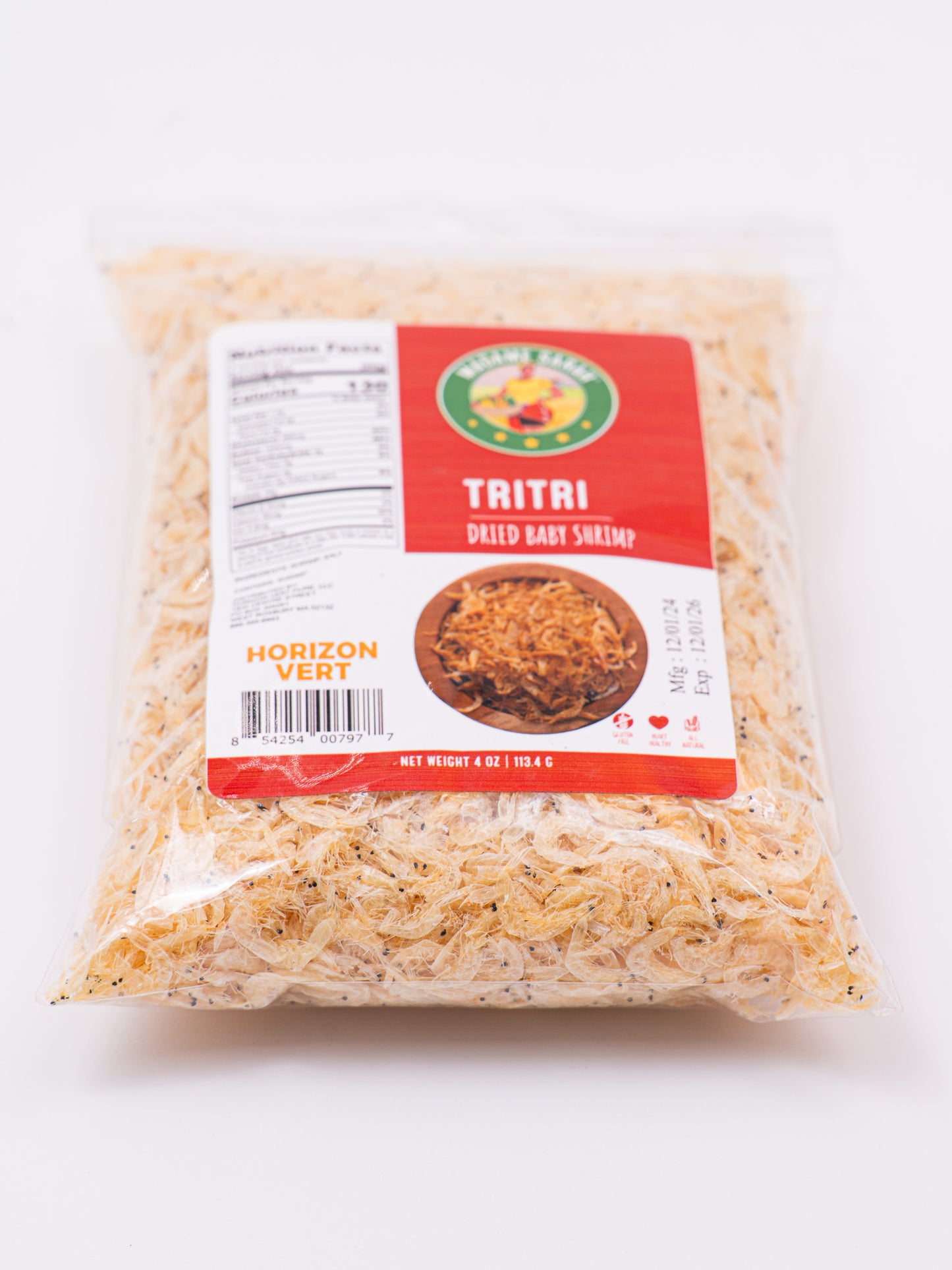 Madame Sarah tritri package laying on its back