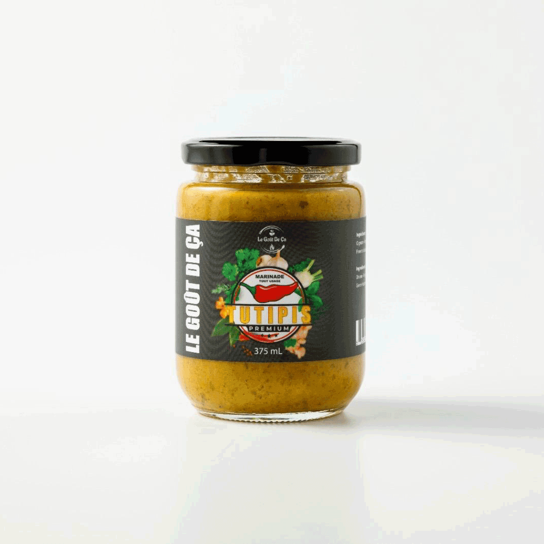 Front view of Tutipis bottle