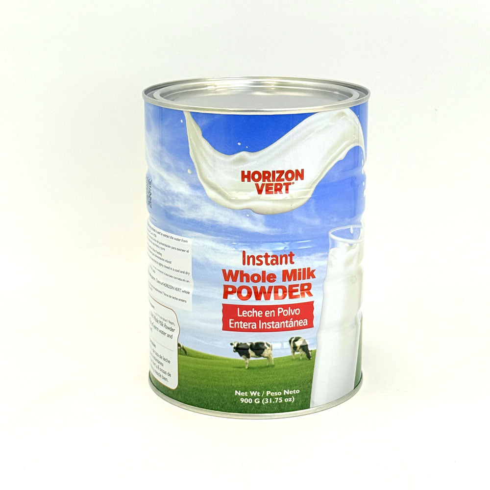 Front view of Horizon Vert Instant Whole Milk Powder can. 