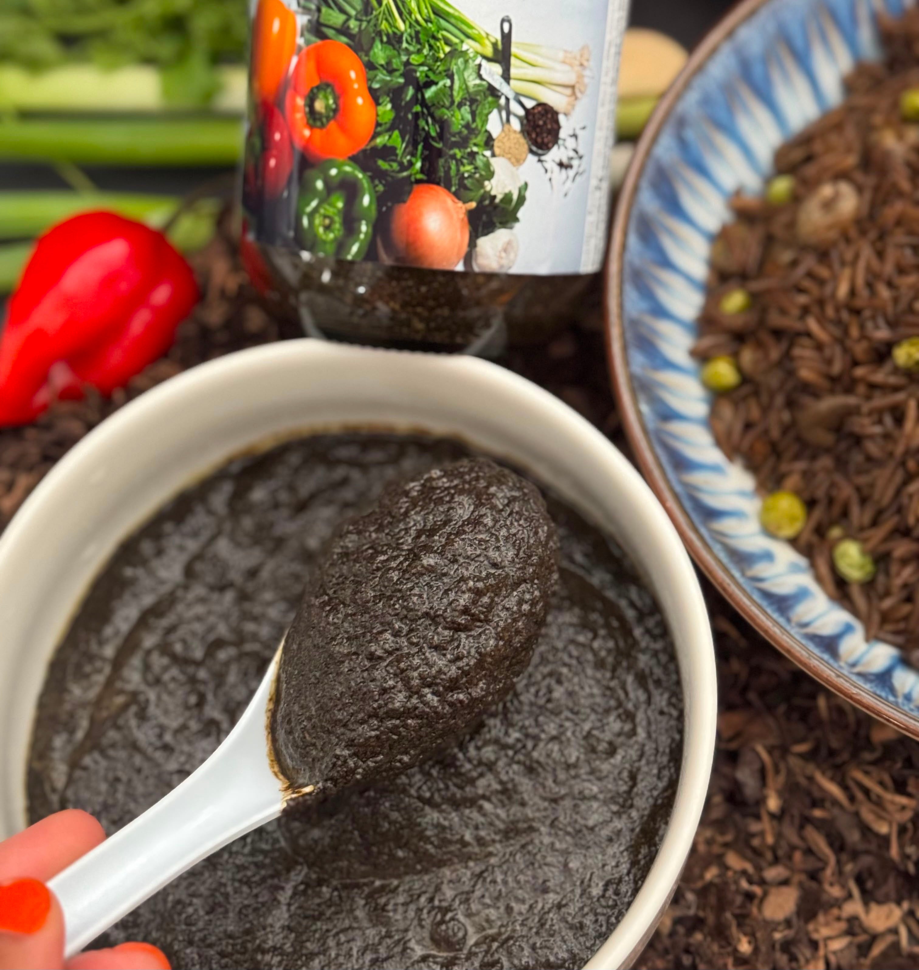 Épis Djon Djon | Haitian Black Mushroom Cooking Base for Diri Djon Djon | Low Sodium, Gluten-Free, Vegetarian-Friendly