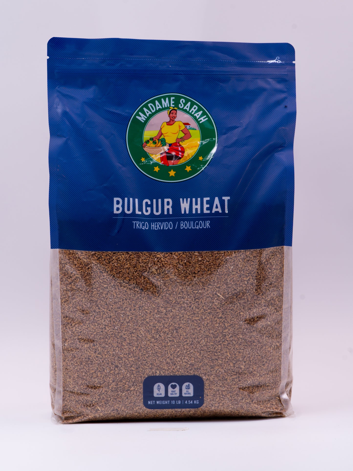 Front view of Madame Sarah Bulgar Wheat package