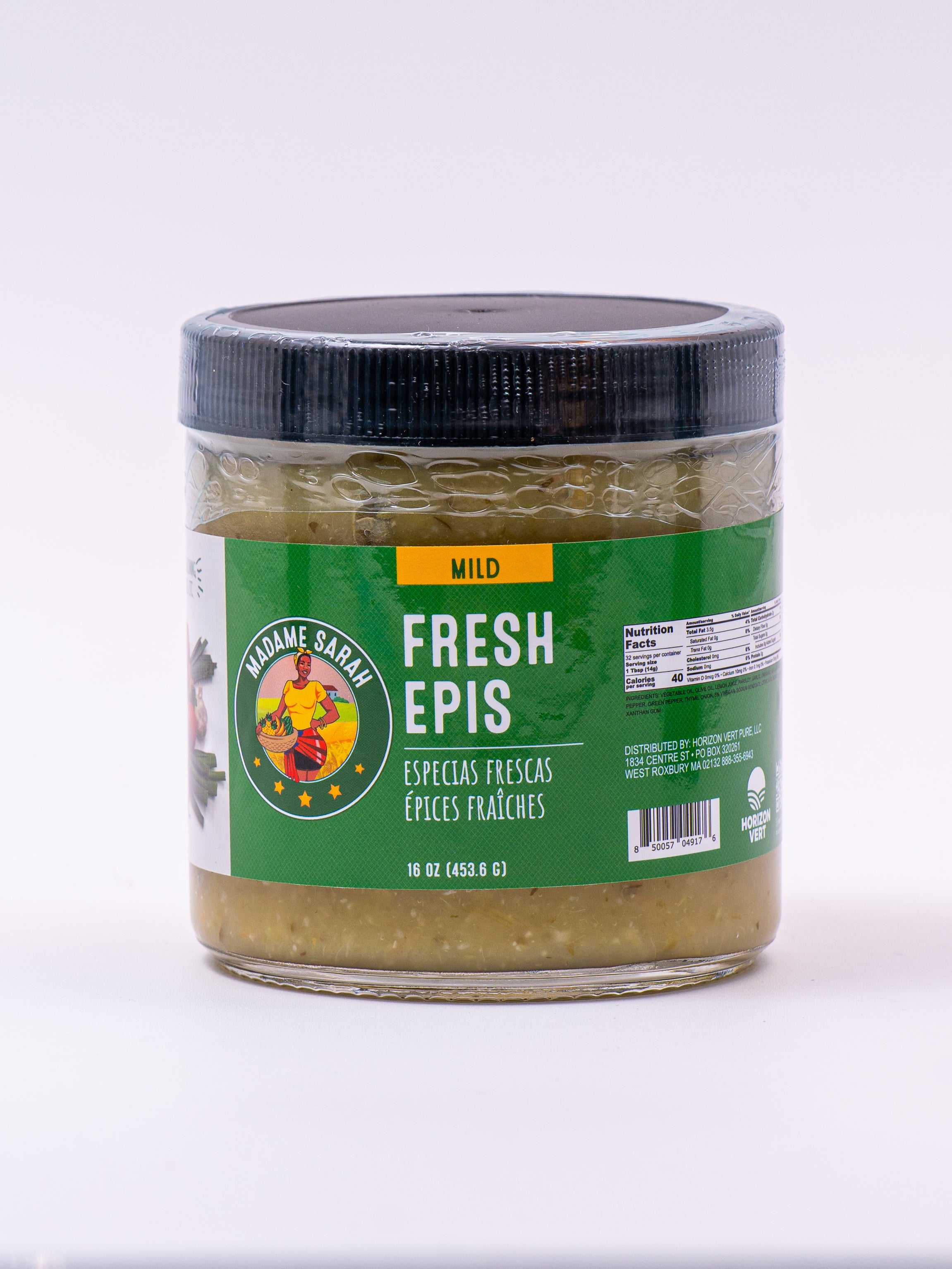 Jar of Madame Sarah Fresh Haitian Epis Seasoning, mild