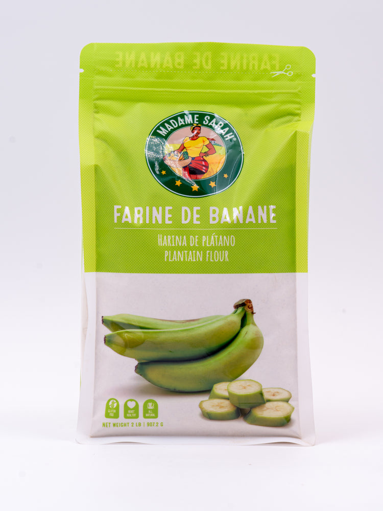 Front view of Madame Sarah Plantain Flour (Farine de Banane)