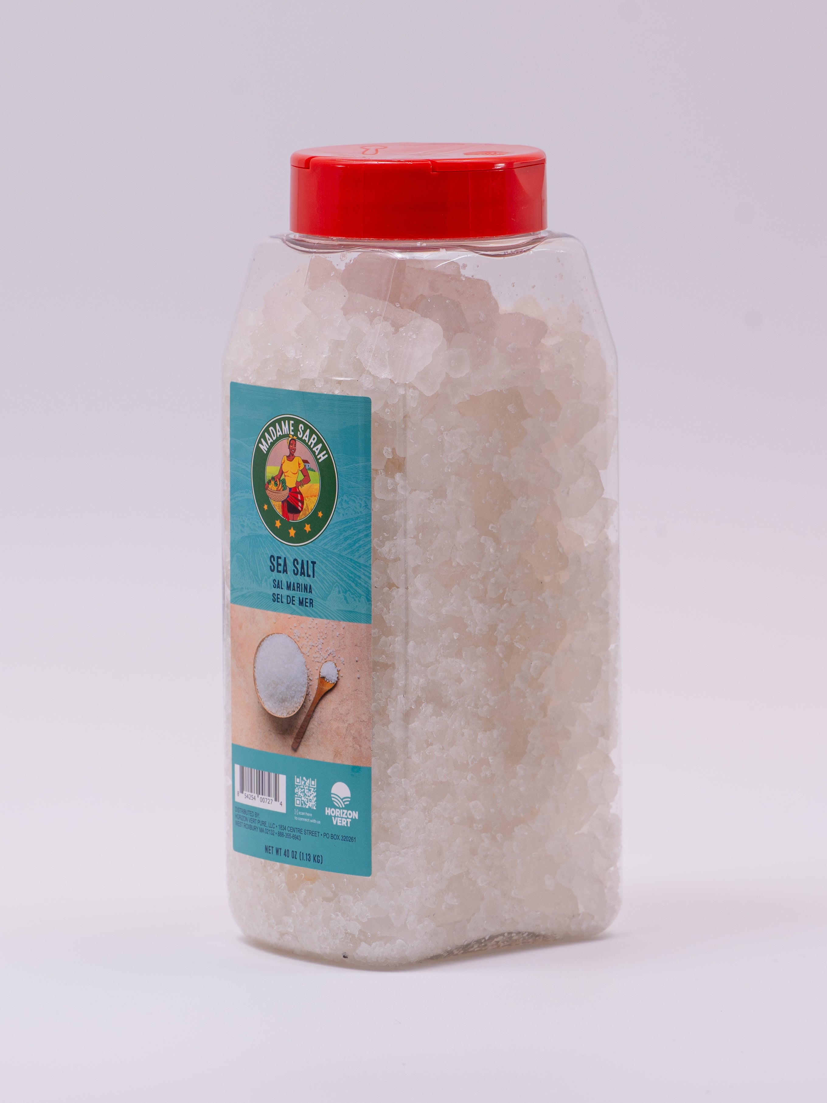 Angled view of Madame Sarah Sea Salt package