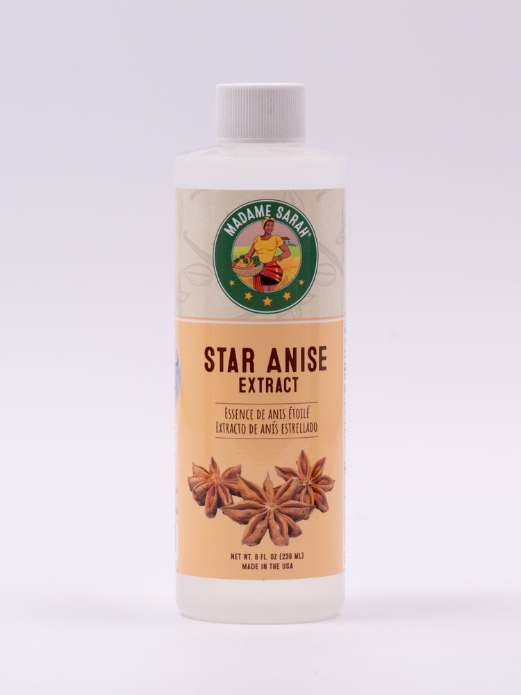 Front view of Madame Sarah Star Anise Extract bottle