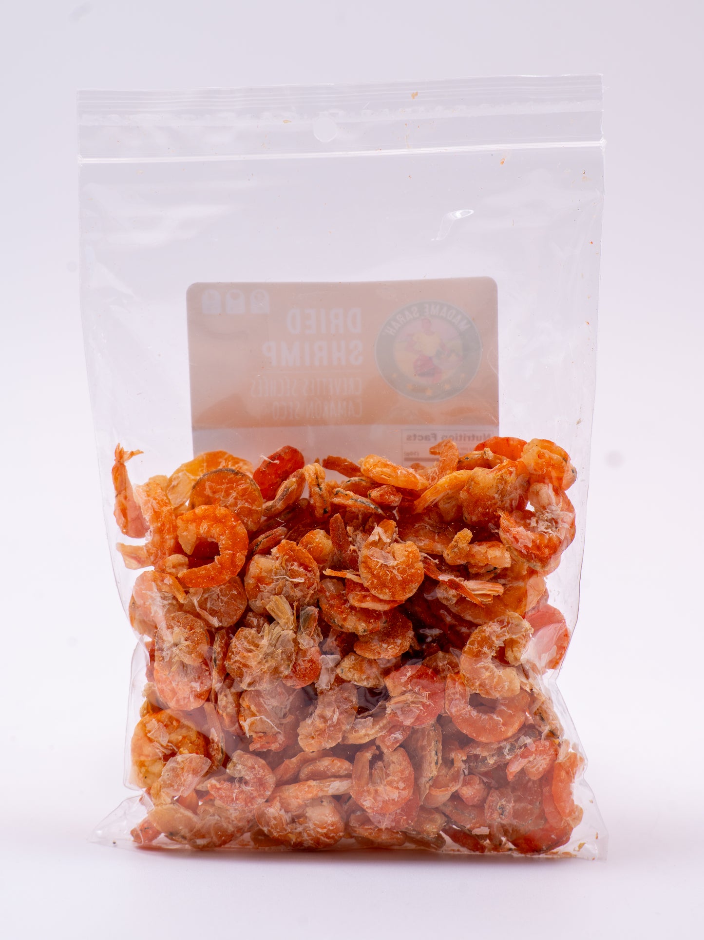 Back view of Madame Sarah TriTri (Dried Shrimp) package